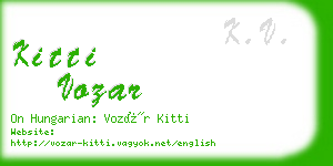 kitti vozar business card